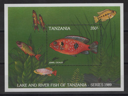 Tanzanie - BF N°87A - Faune - Poisson - Cote 6.50€ - ** Neufs Sans Charniere - Tanzania (1964-...)