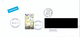 SUEDE SWEDEN 2022 EUROPA Myths Cover FRANCE REUNION ISLAND - Storia Postale