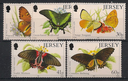 JERSEY - 1995 - N°Mi. 712 à 716 - Papillons / Butterflies - Neuf Luxe ** / MNH / Postfrisch - Butterflies