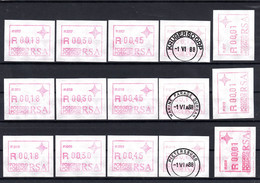 Atm Frama Rsa Südafrika Lot Mint And Used   P 017 018 019  Please Look At Scan - Frama Labels