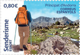 SPANISH ANDORRA, 2021, MNH, HIKING, MOUNTAINS, 1v - Other