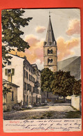 ZFE-19 RARE Martigny-Ville  Quartier De L'Eglise Dos Simple. Circulé 1900  Timbre Déchirré - Martigny