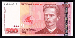 LITHUANIA P-64  500 LITU  2000  UNC !!!!!!!!! - Lithuania