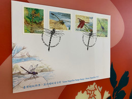 Taiwan Stamp Dragonfly FDC Insect - Storia Postale