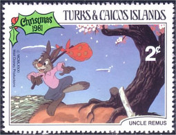 886 Turks Caicos Disney Remus Noel Christmas Rabbit Lapin MNH ** Neuf SC (TUK-50a) - Turks & Caicos