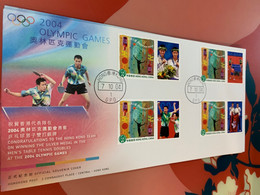 Hong Kong Table Tennis Sports Winners FDC Cover - FDC