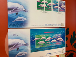 Hong Kong WWF Dolphin FDC Cover Rare Limited - FDC