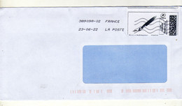 Enveloppe FRANCE Avec Vignette D' Affranchissement Lettre Prioritaire Oblitération LA POSTE 38909A-02 23/06/2022 - 2010-... Vignettes Illustrées