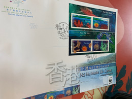Hong Kong Stamp Wwf FDC Hoi Ha  In Special Chops - FDC