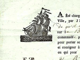 1833 ARMATEUR BANQUIER EN FAILLITE  V.HISTORIQUE …. 1833 CONNAISSEMENT Au Nom De Jean Honoré Gastaud Nice Pour Agde - 1800 – 1899