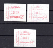 Atm  Frama Vending Vignettes Kuba Cuba Karibik 3 Rare Values  Seltene Wertstufen - Franking Labels