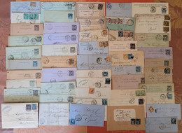 France -Lot De 50 Lettres Et Cartes  Type Sage Et Classiques   - DEPART 1 Euro - 1849-1876: Classic Period