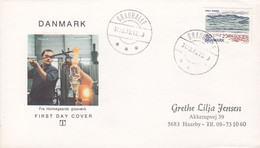 Denmark Brotype IId GRAUBALLE (No Common Cds.) 1979 Cover Brief Holmegaards Glasværk FDC Cachet (This Is NOT An FDC !) - Briefe U. Dokumente