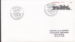 Denmark Sonderstempel Diligencepost Rønne-Aakirkeby-Neksø NEKSØ (Bornholm) 1991 Cover Brief Train Zug Locomotive Stamp - Storia Postale