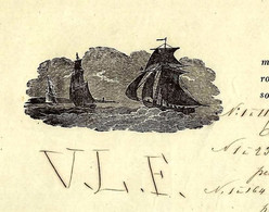 ENTETE VICTOR LE FRANCOIS  St Pierre Miquelon  Navire Courriciade Morlaix Boucauts De Morue Allant à La Martinique . - 1800 – 1899