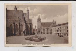 0-4370 KÖTHEN, Markt, Rathaus, Jacobskirche, 1931 - Köthen (Anhalt)