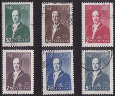 FI065 – FINLANDE – FINLAND – 1941 – PRESIDENT R. RITY – SG 352/7 USED 13 € - Used Stamps