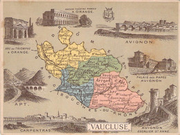 DEPARTEMENT DU VAUCLUSE - LIBRAIRIE HACHETTE - LITHOGRAPHIE BOGNARD - 11X8,5 Cm - Other & Unclassified