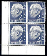 Bund BRD Heuss Bloc De 4 Du 2DM **  MNH - Unused Stamps