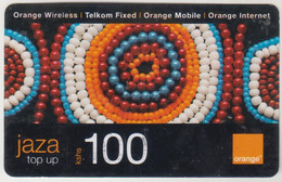 KENYA - Textile 100, Orange Jaza - Refill, Expire Date 26/11/2012, 100 Kshs, Used - Kenya