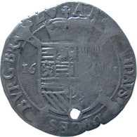 LaZooRo: Spanish Netherlands FLANDERS 1 Escalin 1621 F - Silver - Pays Bas Espagnols