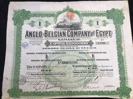 Anglo Belgian Company Of Egypt - Spoorwegen En Trams