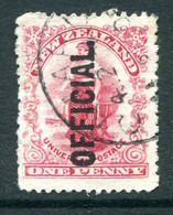 New Zealand 1907-11 Officials - Pictorials - 1d Universal Used (SG O60b) - Dienstzegels