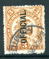 New Zealand 1907-11 Officials - Pictorials - 3d Huias Used (SG O63) - Dienstmarken