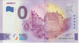 Billet Touristique 0 Euro Souvenir France 74 Annecy 2022-1 N°UEZS000346 - Essais Privés / Non-officiels