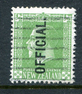 New Zealand 1915-34 Officials - KGV Surface - De La Rue - ½d Green Used (SG O88) - Service