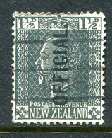 New Zealand 1915-34 Officials - KGV Surface - De La Rue - Local - 1½d Grey-black Used (SG O89) - Servizio