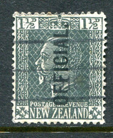 New Zealand 1915-34 Officials - KGV Surface - De La Rue - Local - 1½d Grey-black Used (SG O89) - Officials