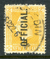 New Zealand 1915-34 Officials - KGV Surface - De La Rue - 2d Yellow Used (SG O92) - Dienstmarken