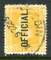 New Zealand 1915-34 Officials - KGV Surface - De La Rue - 2d Yellow Used (SG O92) - Oficiales
