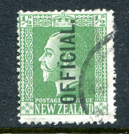 New Zealand 1915-34 Officials - KGV Surface - Cowan - ½d Green Used (SG O96) - Dienstzegels