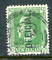 New Zealand 1915-34 Officials - KGV Surface - Cowan - ½d Green Used (SG O96) - Officials