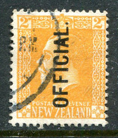 New Zealand 1915-34 Officials - KGV Surface - Cowan - 2d Yellow Used (SG O98) - Servizio