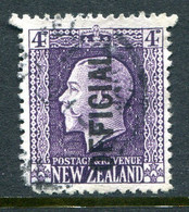 New Zealand 1915-34 Officials - KGV Recess - P.14 X 14½ - 4d Deep Purple Used (SG O101c) - Dienstzegels