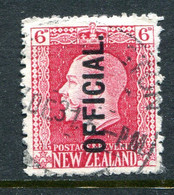 New Zealand 1915-34 Officials - KGV Recess - P.14 X 13½ - 6d Carmine Used (SG O102) - Officials