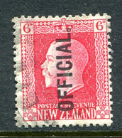 New Zealand 1915-34 Officials - KGV Recess - P.14 X 14½ - 6d Carmine Used (SG O102b) - Officials