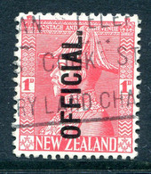 New Zealand 1927-33 Officials - KGV Field Marshall - P.14 - 1d Rose-carmine Used (SG O111) - Dienstzegels