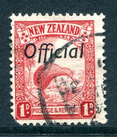 New Zealand 1936-61 Officials - Pictorials - Multiple Wmk. - P.14 X 13½ - 1d Kiwi Used (SG O121) - Service