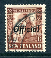 New Zealand 1936-61 Officials - Pictorials - Multiple Wmk. - P.14 X 13½ - 1½d Maori Girl Used (SG O122) - Service