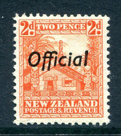 New Zealand 1936-61 Officials - Pictorials - Multiple Wmk. - P.14 X 13½ - 2d Whare HM (SG O123) - Service