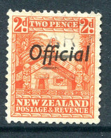 New Zealand 1936-61 Officials - Pictorials - Multiple Wmk. - P.14 X 13½ - 2d Whare Used (SG O123) - Dienstmarken