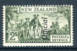 New Zealand 1936-61 Officials - Pictorials - Multiple Wmk. - P.13-14 X 13½ - 2/- Captan Cook Used (SG O132) - Servizio