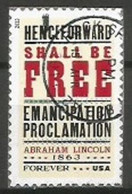 USA 2013 Emancipation Proclamation Braodside  - Forever - SC.4721 - VFU - Oblitérés