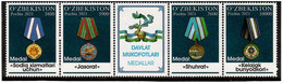 Uzbekistan 2021 . Medals. Strip Of 4v: 3800,5900,7600,10000+label - Uzbekistán