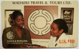 Antigua And Barbuda Cable And Wireless MINT Prepaid U.S.$10 Wadadli Travel Tours Ltd. - Antigua En Barbuda