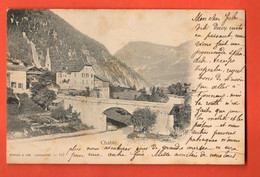 ZFE-27 RARE Le Châble, Val De Bagnes   Corbaz 147 Dos Simple. Cachets Chable Et Morgins 1901 - Bagnes